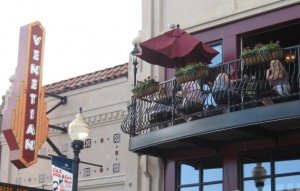 Venetian Theatre and balcony from the outside.